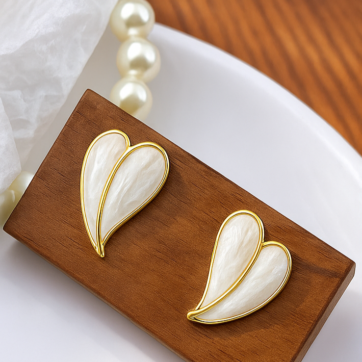 Gold Plated,Korean Style,Heart Earrings,Women & Girls,Fashion Jewelry